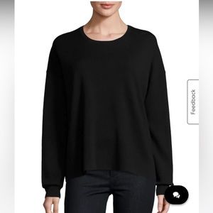 Theory Twylina Open Back Sweater, Black, Size Small
